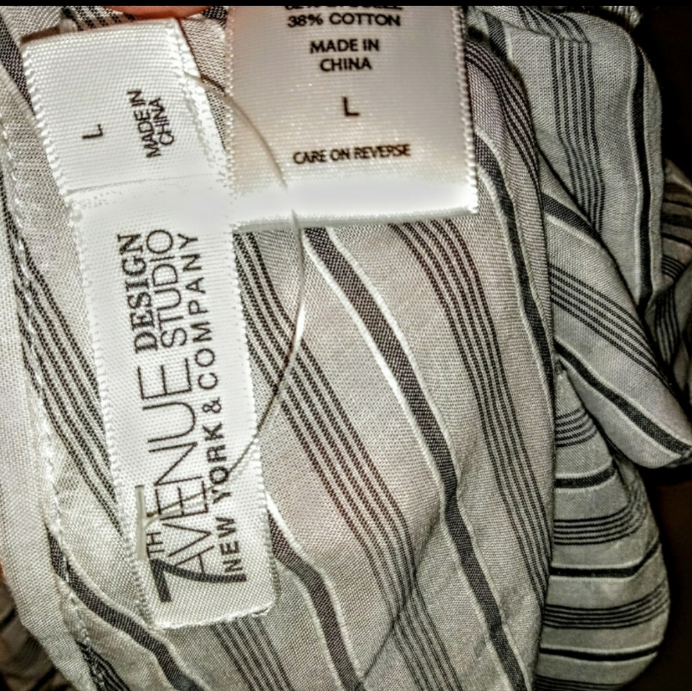 New York & Company Top One Shoulder Stripe - Picture 10 of 11